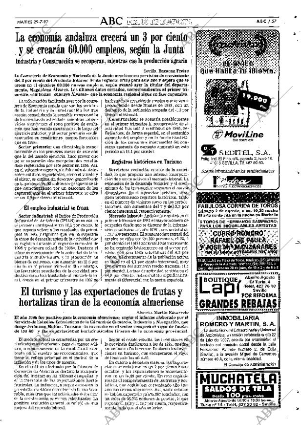 ABC SEVILLA 29-07-1997 página 57