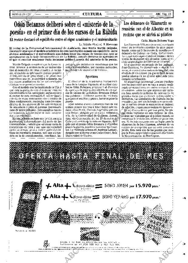 ABC SEVILLA 29-07-1997 página 65