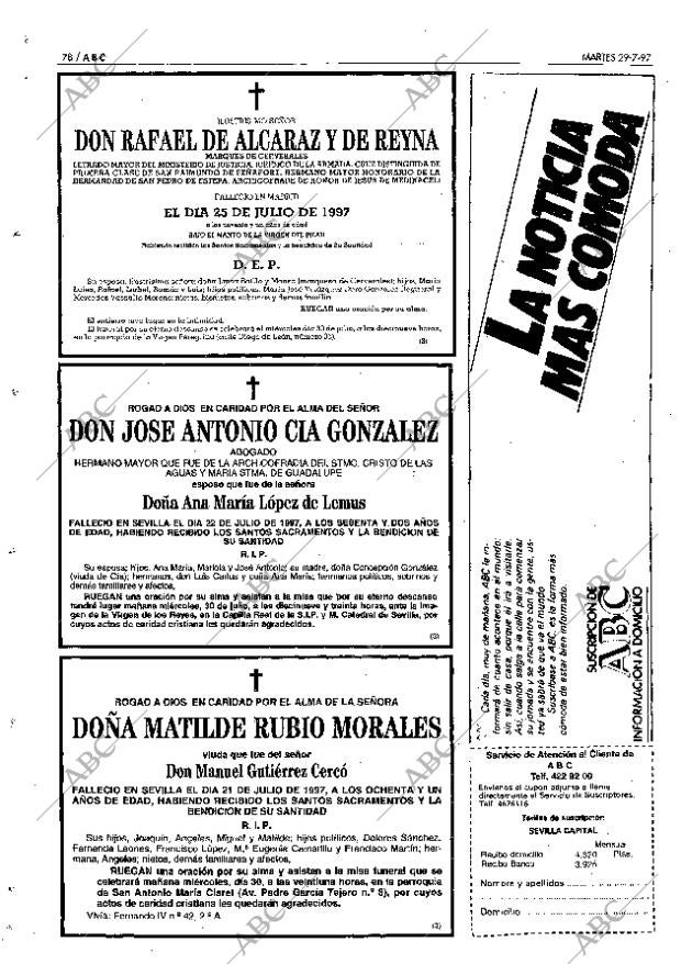 ABC SEVILLA 29-07-1997 página 78
