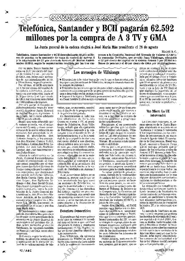 ABC SEVILLA 29-07-1997 página 92