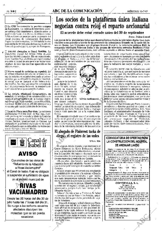 ABC MADRID 30-07-1997 página 70