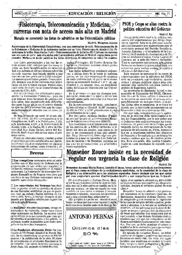 ABC MADRID 30-07-1997 página 71
