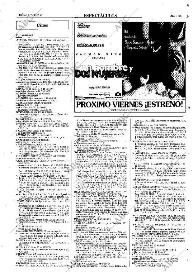 ABC MADRID 30-07-1997 página 85