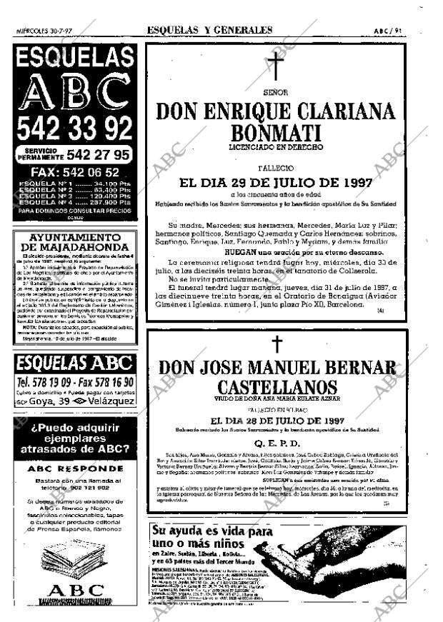 ABC MADRID 30-07-1997 página 91