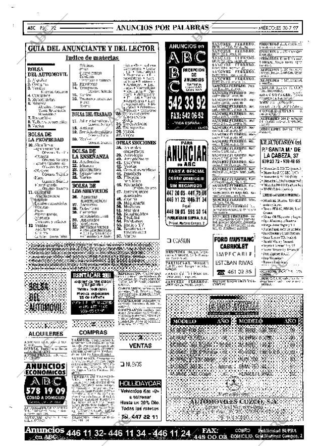 ABC MADRID 30-07-1997 página 92