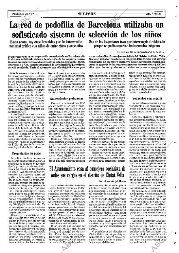 ABC SEVILLA 30-07-1997 página 63