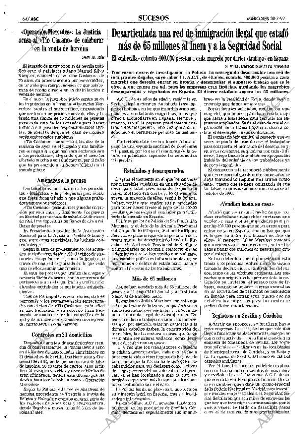 ABC SEVILLA 30-07-1997 página 64