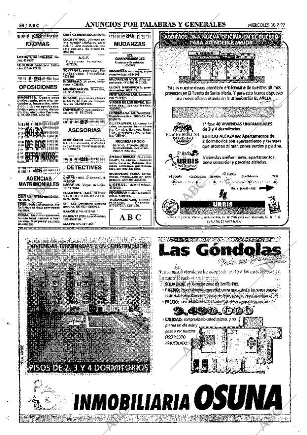 ABC SEVILLA 30-07-1997 página 88