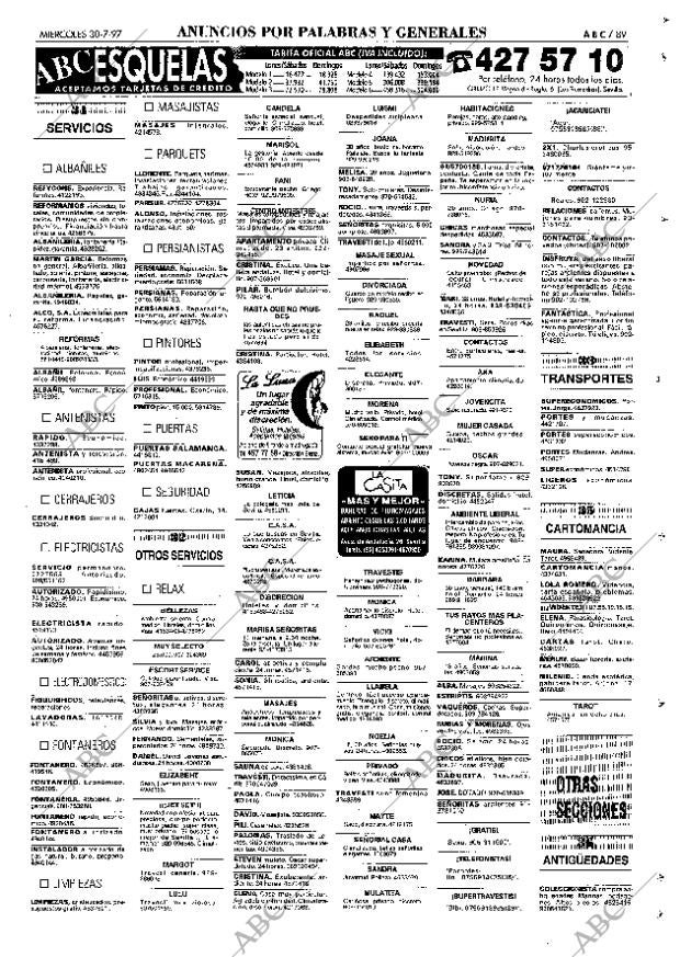 ABC SEVILLA 30-07-1997 página 89