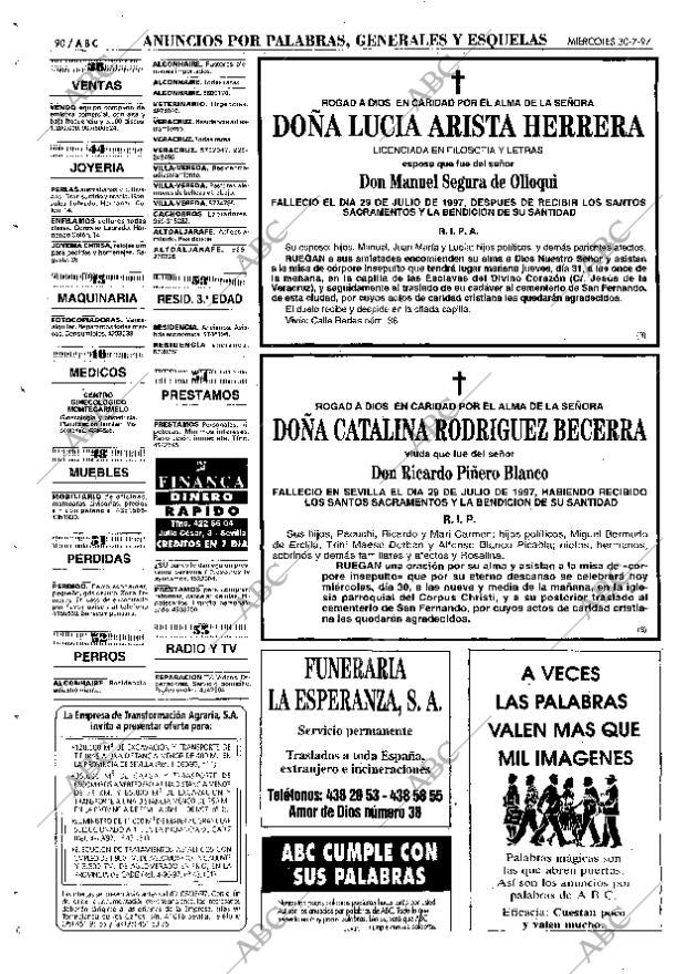 ABC SEVILLA 30-07-1997 página 90