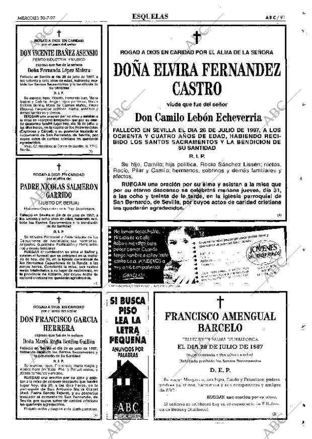 ABC SEVILLA 30-07-1997 página 91