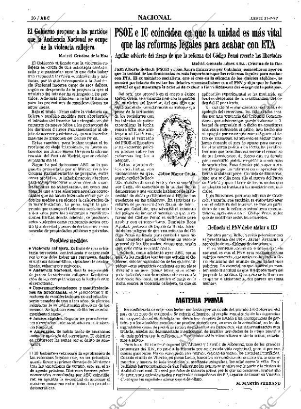 ABC SEVILLA 31-07-1997 página 20