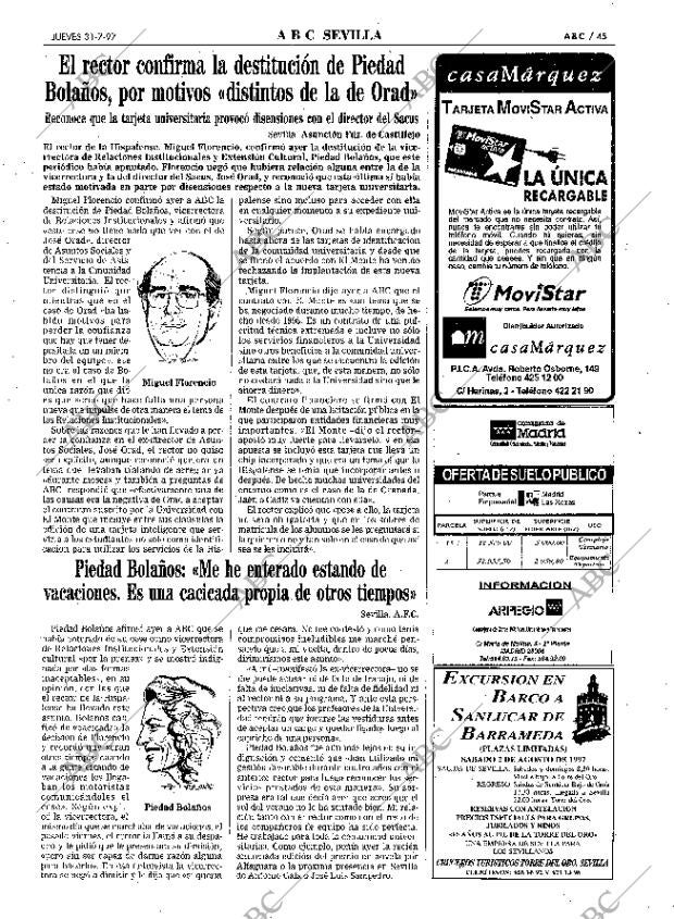 ABC SEVILLA 31-07-1997 página 45