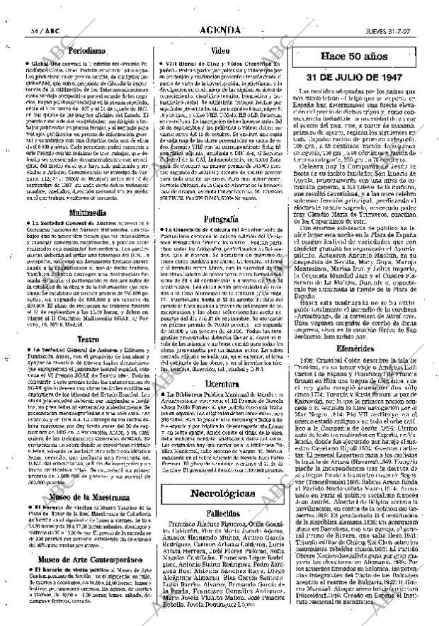 ABC SEVILLA 31-07-1997 página 54