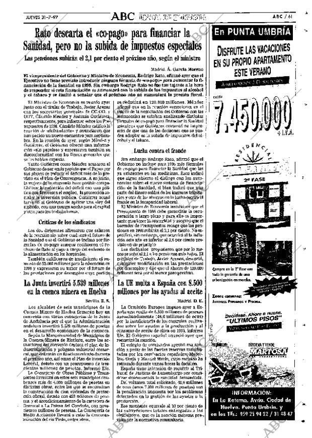 ABC SEVILLA 31-07-1997 página 61