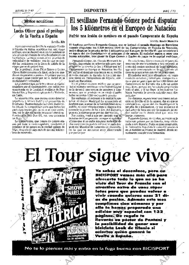 ABC SEVILLA 31-07-1997 página 73