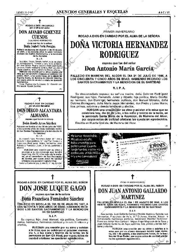 ABC SEVILLA 31-07-1997 página 81