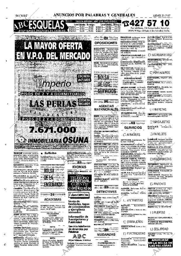ABC SEVILLA 31-07-1997 página 84