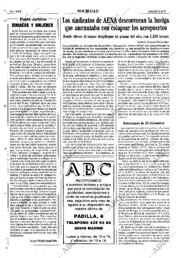 ABC MADRID 02-08-1997 página 74