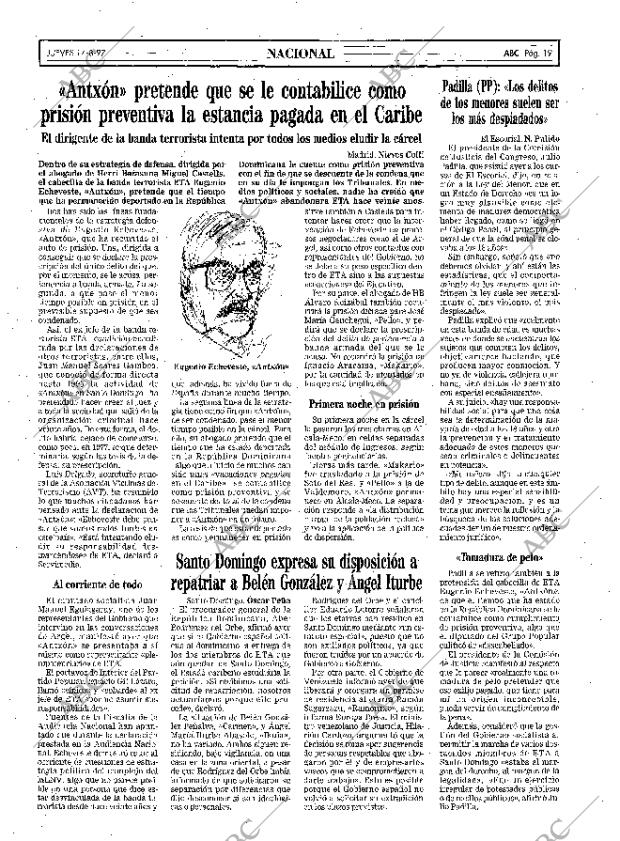 ABC MADRID 14-08-1997 página 19