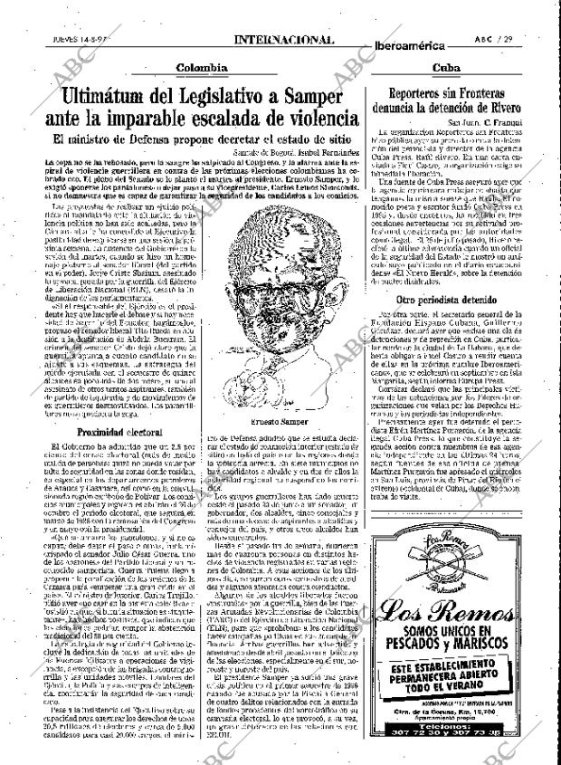 ABC MADRID 14-08-1997 página 29