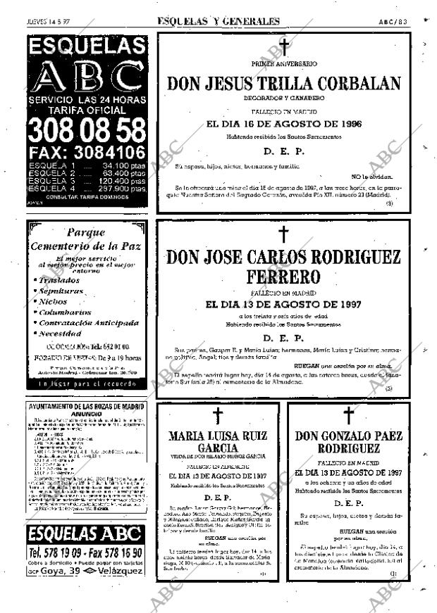 ABC MADRID 14-08-1997 página 83