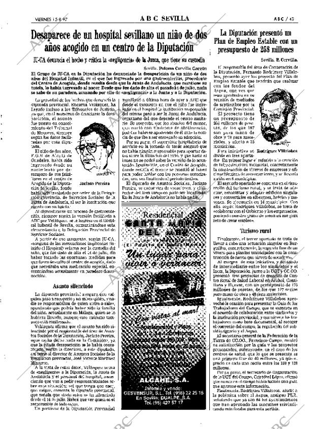 ABC SEVILLA 15-08-1997 página 43