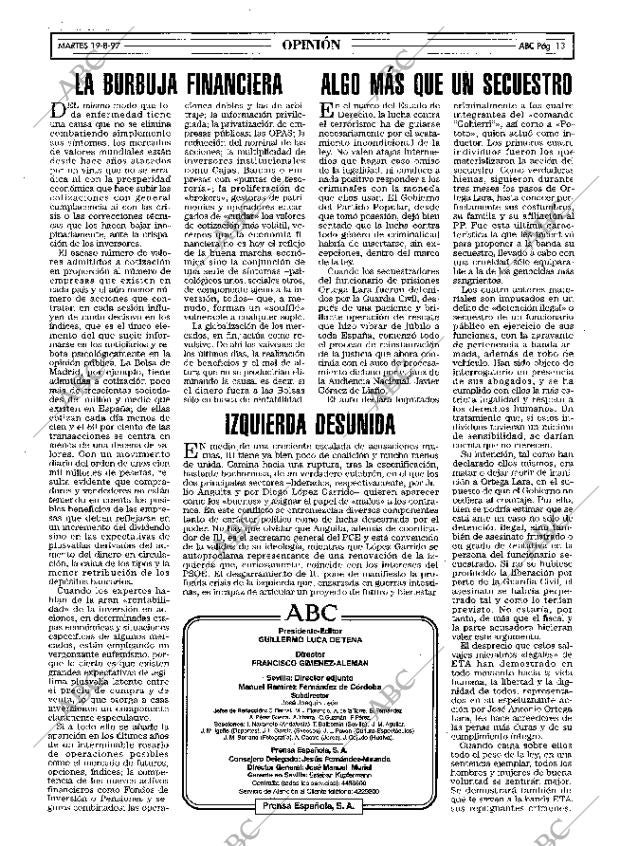 ABC SEVILLA 19-08-1997 página 13