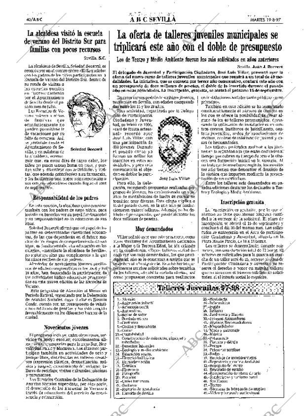 ABC SEVILLA 19-08-1997 página 40