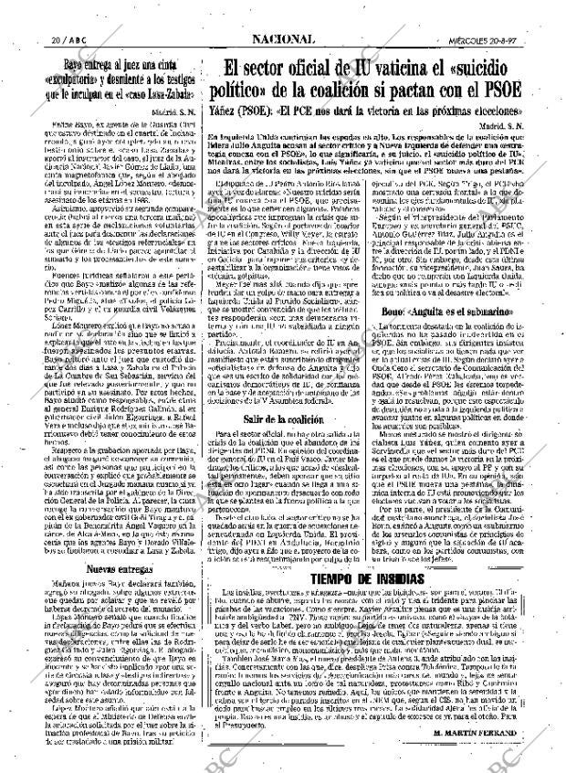 ABC MADRID 20-08-1997 página 20