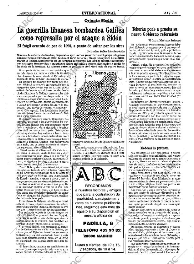 ABC MADRID 20-08-1997 página 27