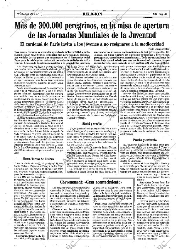 ABC MADRID 20-08-1997 página 45