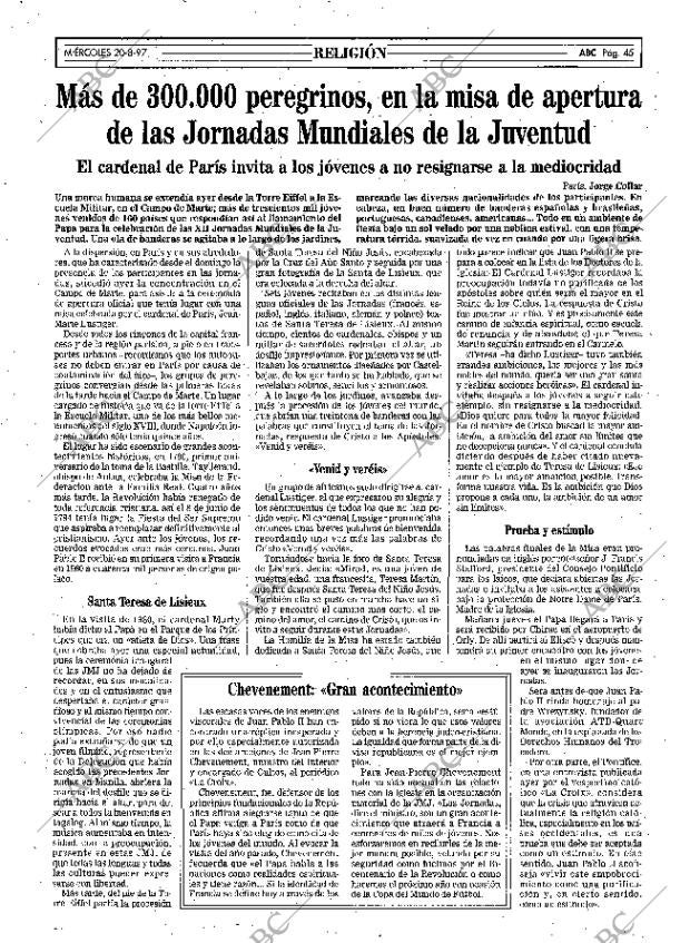 ABC MADRID 20-08-1997 página 45
