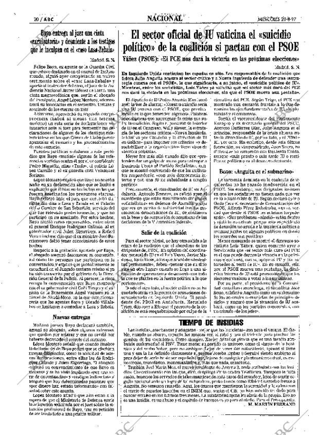 ABC SEVILLA 20-08-1997 página 20