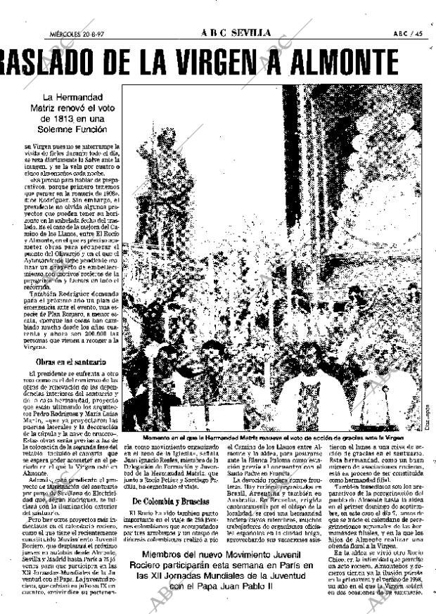 ABC SEVILLA 20-08-1997 página 45