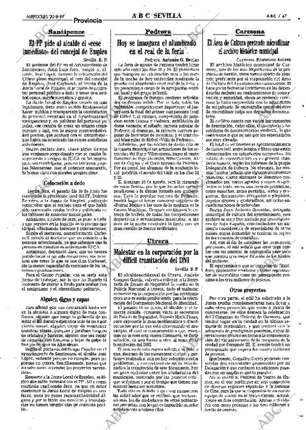 ABC SEVILLA 20-08-1997 página 47