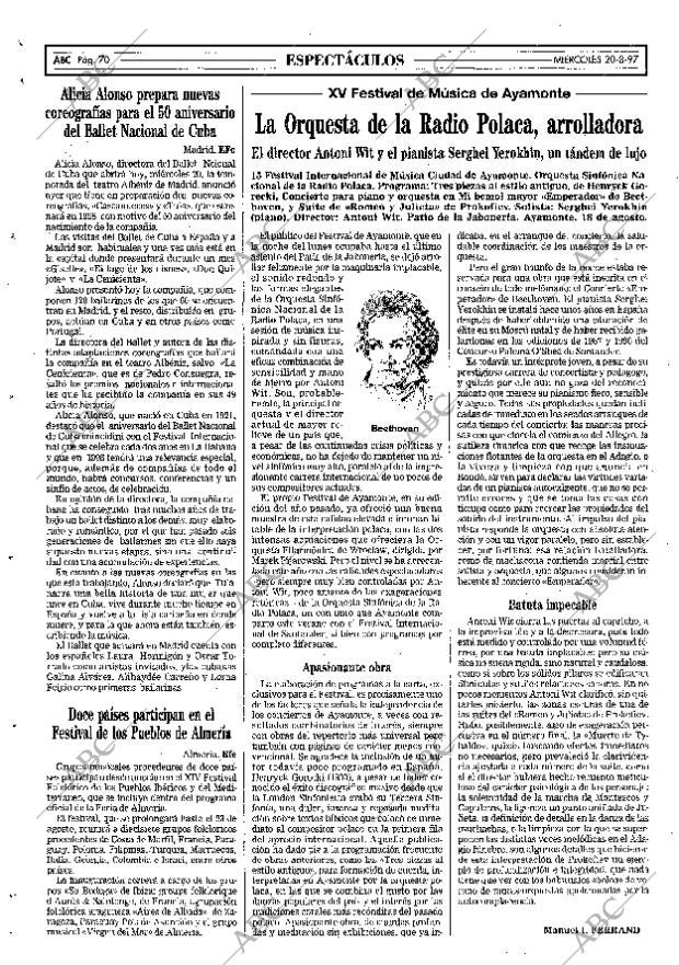 ABC SEVILLA 20-08-1997 página 70