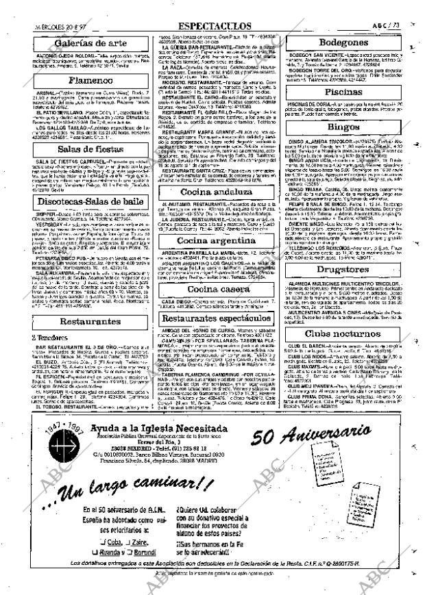 ABC SEVILLA 20-08-1997 página 73