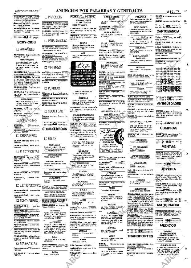ABC SEVILLA 20-08-1997 página 77