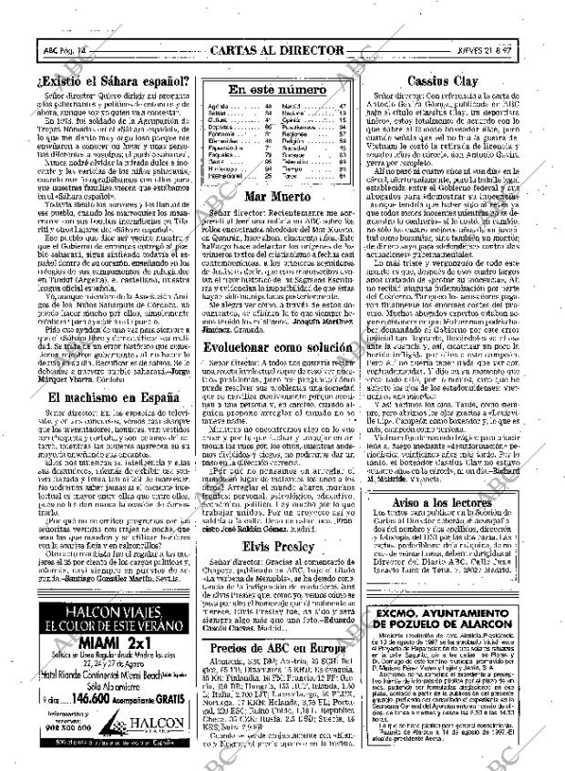 ABC MADRID 21-08-1997 página 14