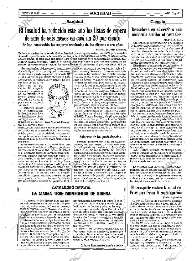 ABC MADRID 21-08-1997 página 45