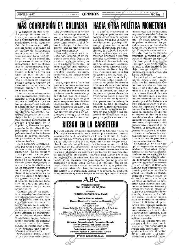 ABC SEVILLA 21-08-1997 página 15