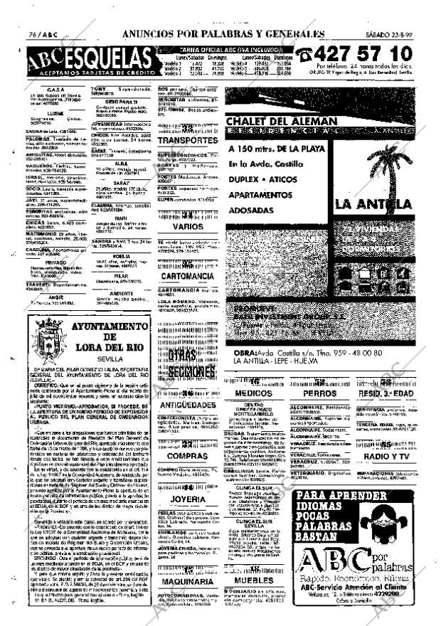 ABC SEVILLA 23-08-1997 página 76