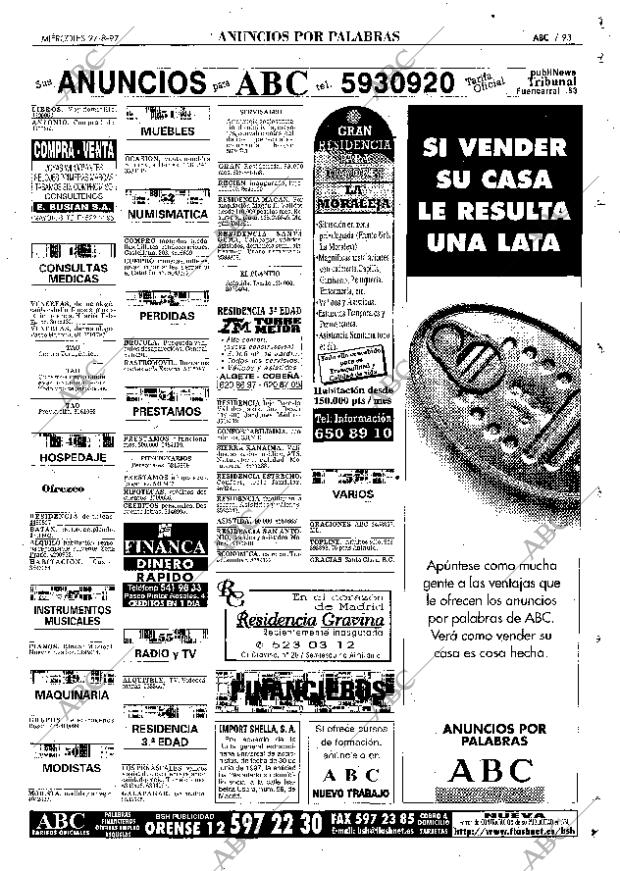 ABC MADRID 27-08-1997 página 93