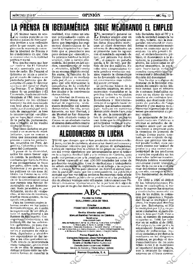 ABC SEVILLA 27-08-1997 página 13