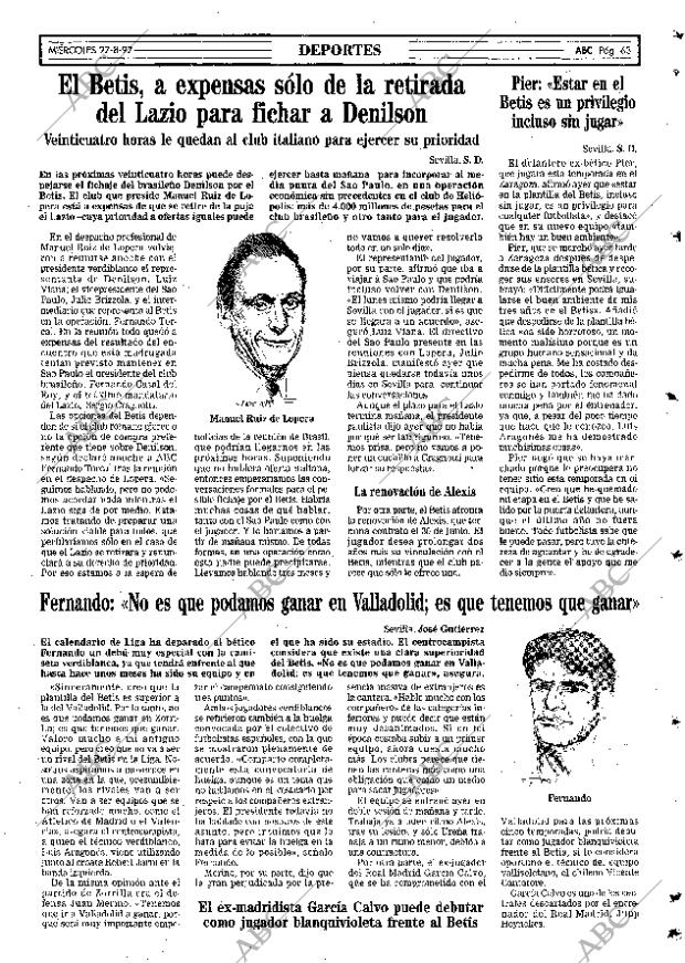 ABC SEVILLA 27-08-1997 página 63