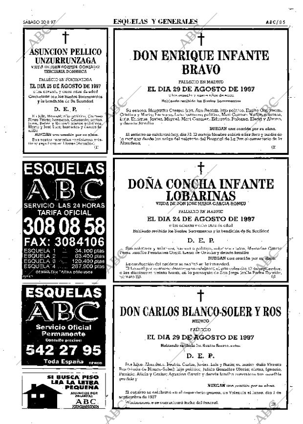 ABC MADRID 30-08-1997 página 85