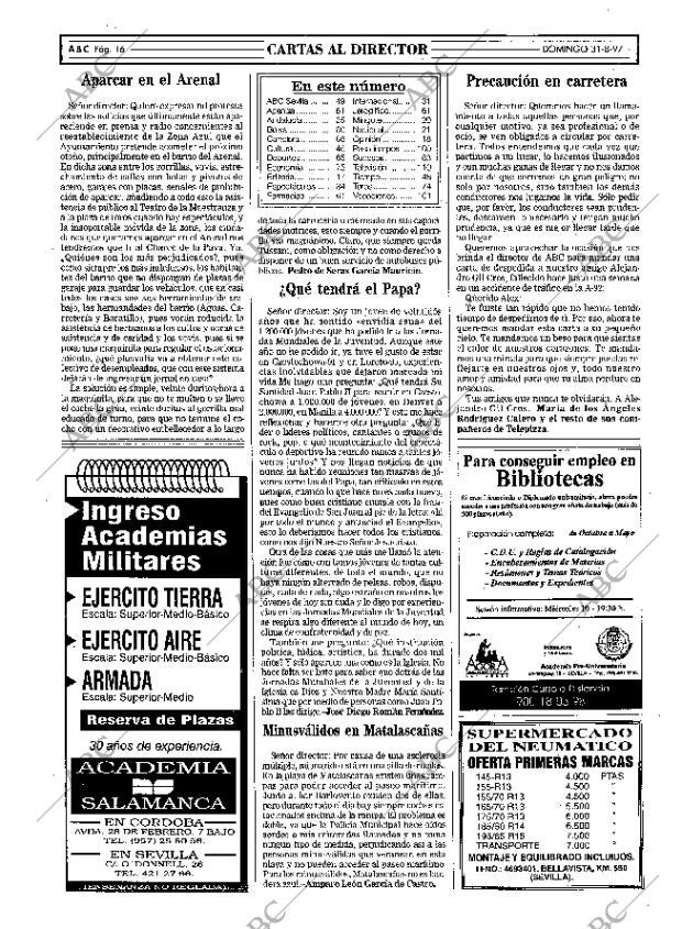 ABC SEVILLA 31-08-1997 página 16