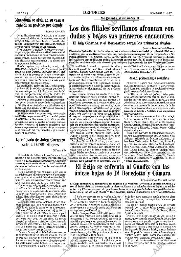 ABC SEVILLA 31-08-1997 página 72