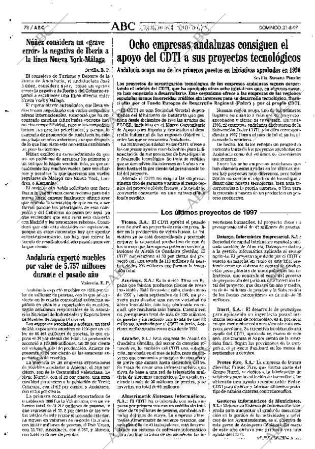 ABC SEVILLA 31-08-1997 página 78